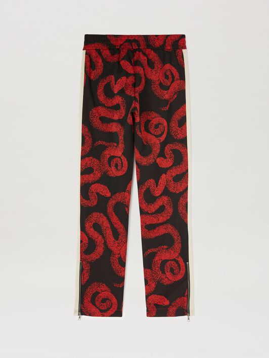 Lunar New Year Snake Track Pants PALM ANGELS Lunar New Year Snake Track Pants RED - BLACK PMCJ020G25FAB001