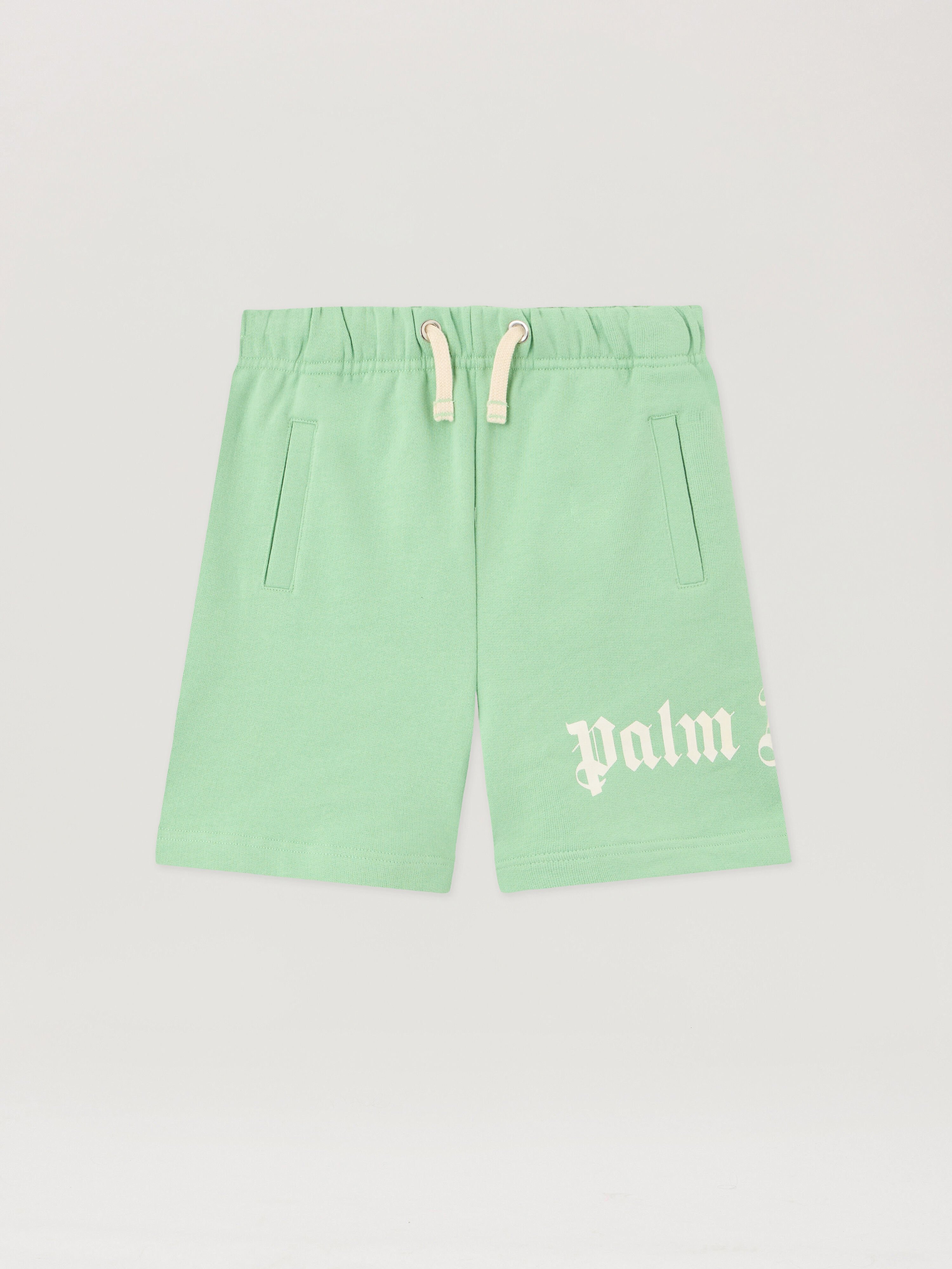 PALM ANGELS Overlogo Sweatshort VERDE/GREEN PBCI006S26FLE001