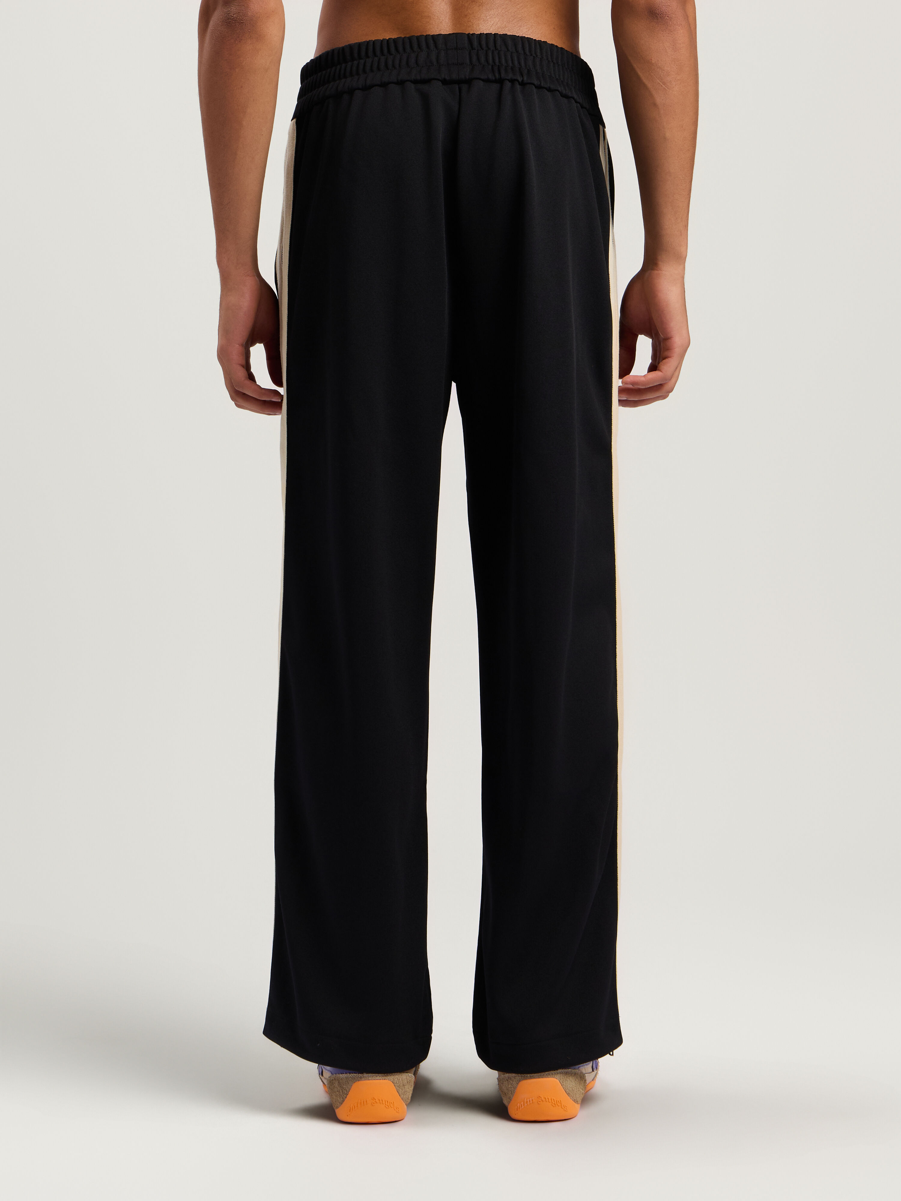 PALM ANGELS Performance Zipup Track Pants BLACK - ORANGE PMCJ04EF25FAB001