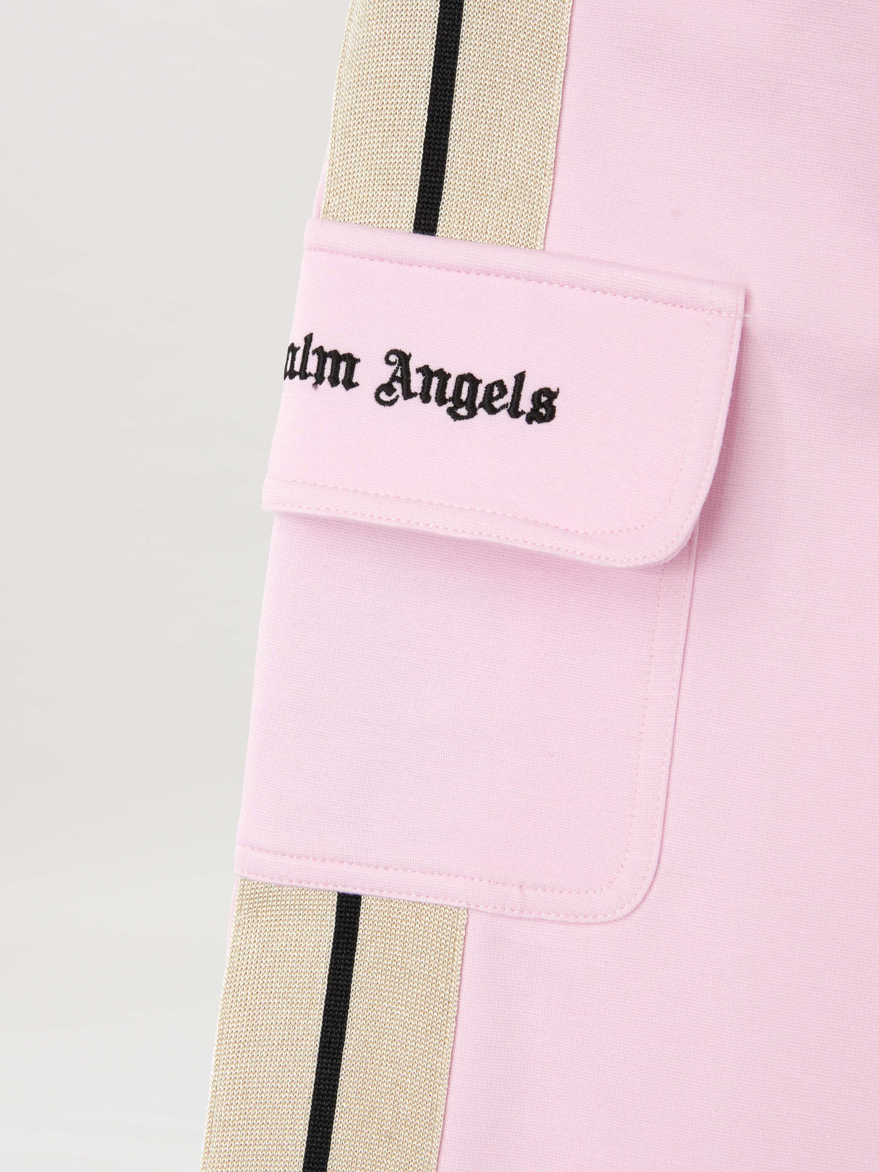 PALM ANGELS  Track cargo wide pants ROSE PINK BLACK PGCJ011S25FLE001