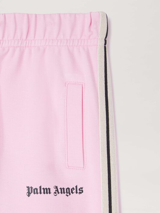 PALM ANGELS  Track sweatpants ROSE PINK BLACK PGXD002S25FLE005
