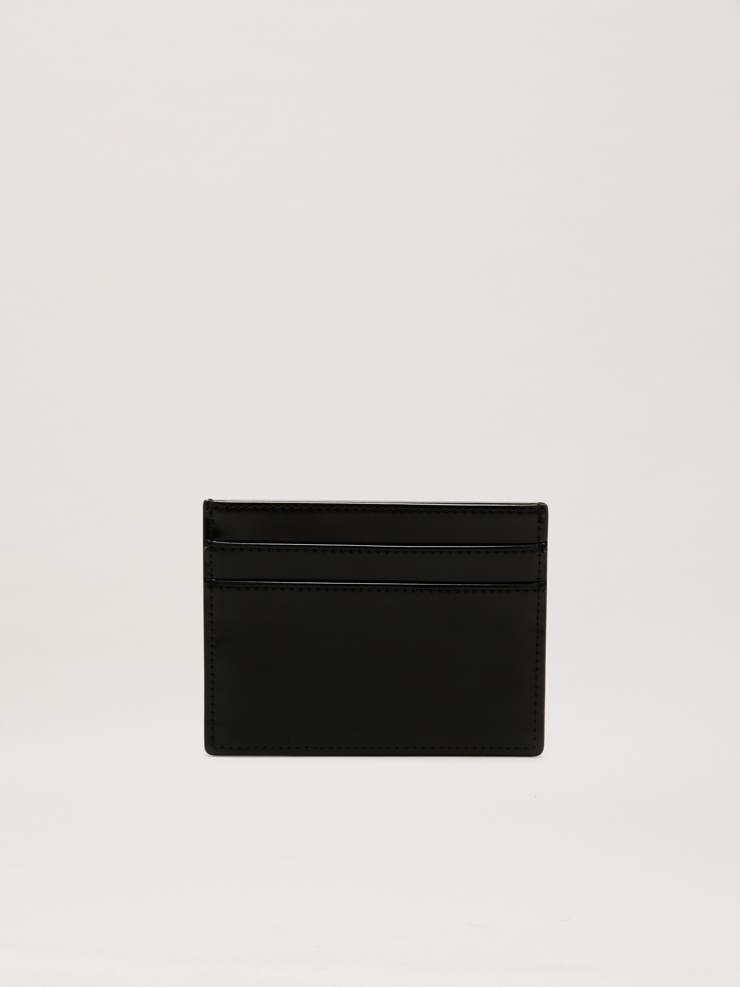PALM ANGELS  Curved logo card holder BLACK PMND017S25FAB001