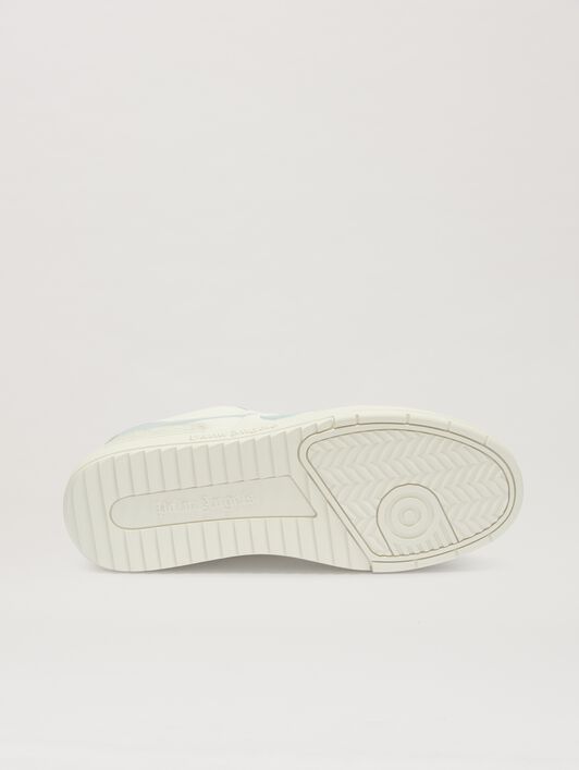 PALM ANGELS  Palm Beach University Leder-Sneakers WHITE - BABY BLUE PMIA097S25LEA001