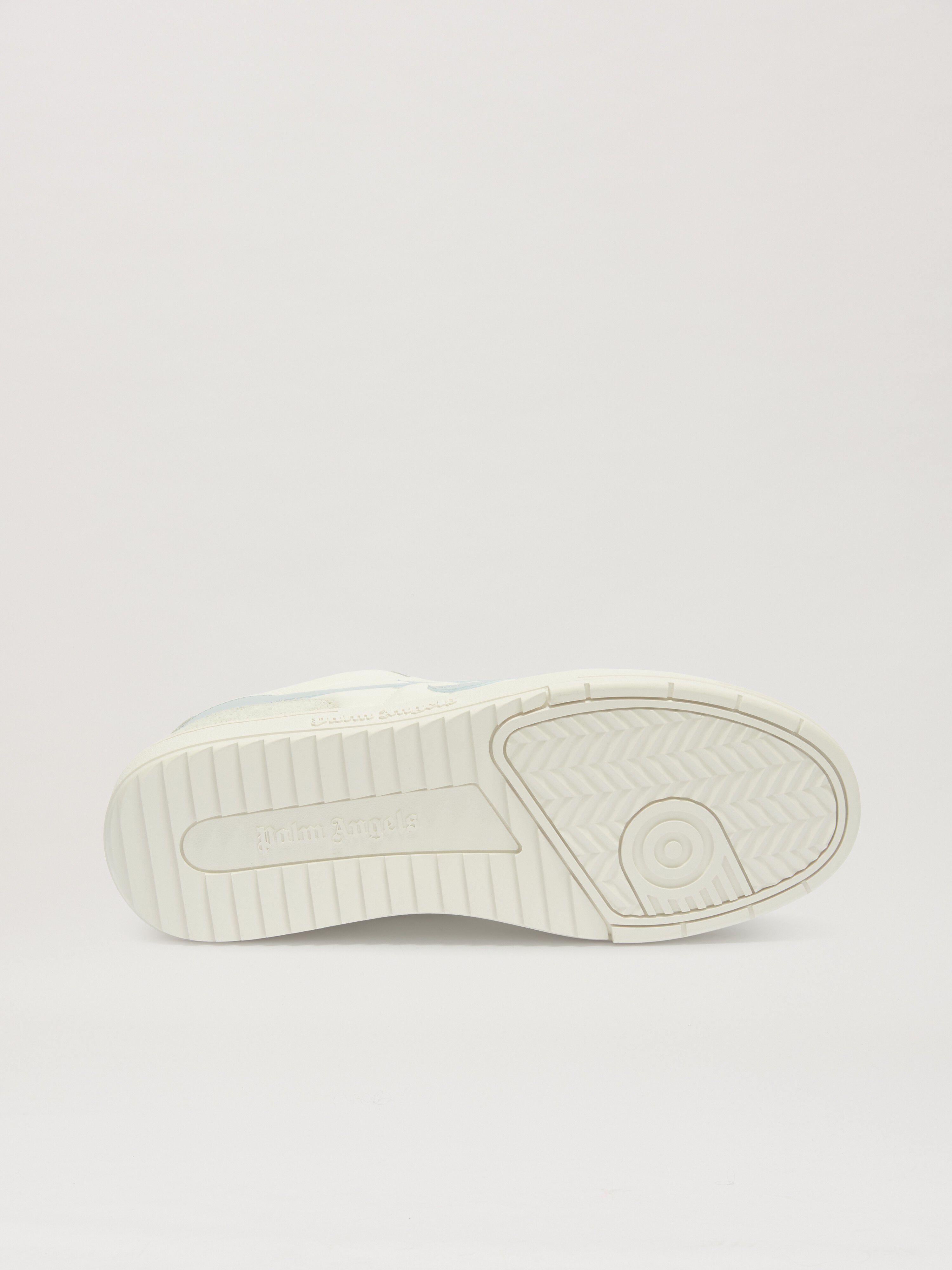 PALM ANGELS  Palm Beach University Leder-Sneakers WHITE - BABY BLUE PMIA097S25LEA001