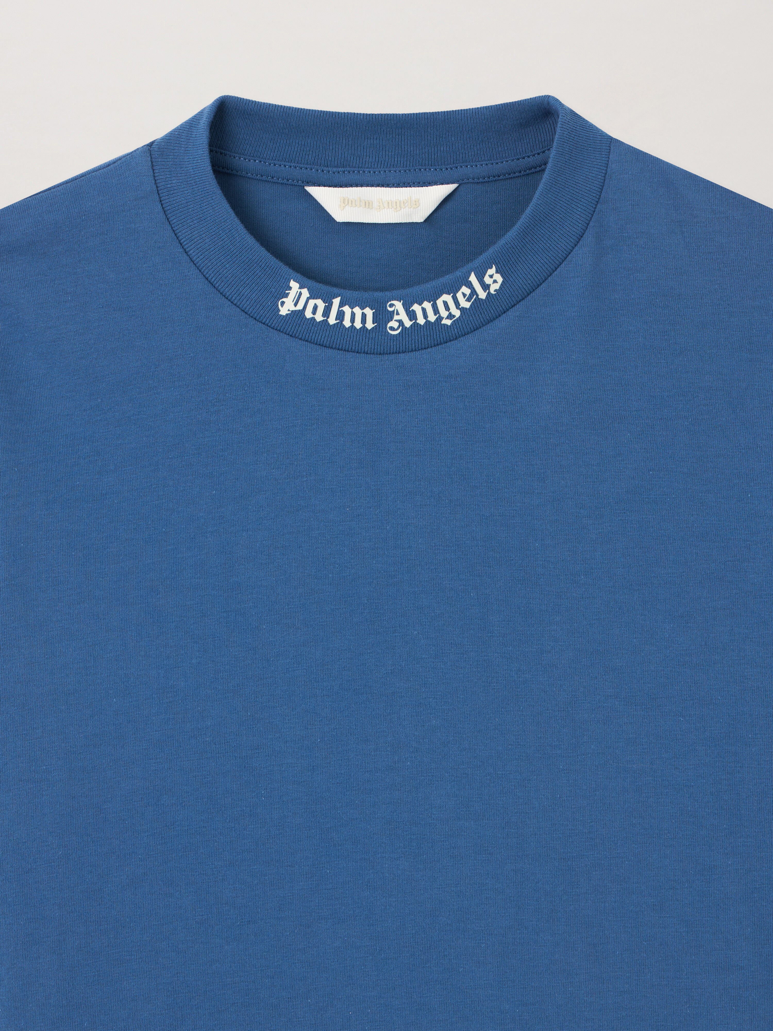 PALM ANGELS Overlogo Over T-Shirt BLU/BLUE PBAA002S26JER001