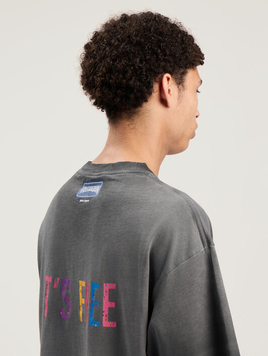 PALM ANGELS Catch Some Sun T-Shirt BLACK - MULTICOLOR PMAA109F25JER001