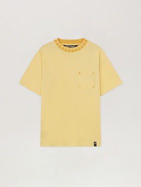 PALM ANGELS Palm Ribbed Regular T-Shirt LIGHT YELLOW - OCHER YELLOW PAMAA08F26JR01