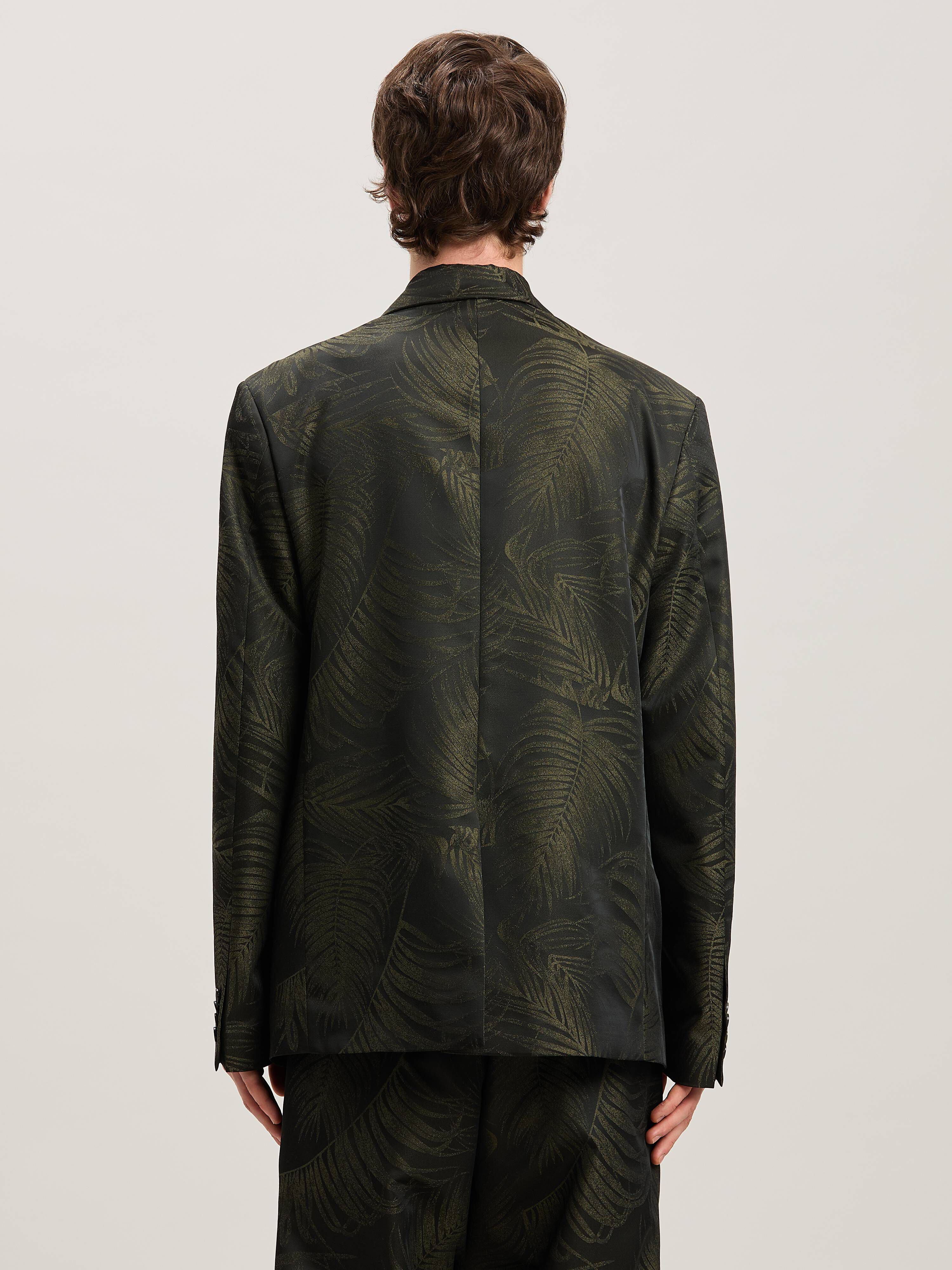 PALM ANGELS  Palmen Jacquard Blazer MILITARY GREEN - MILITARY GREEN PMEN050S25FAB001