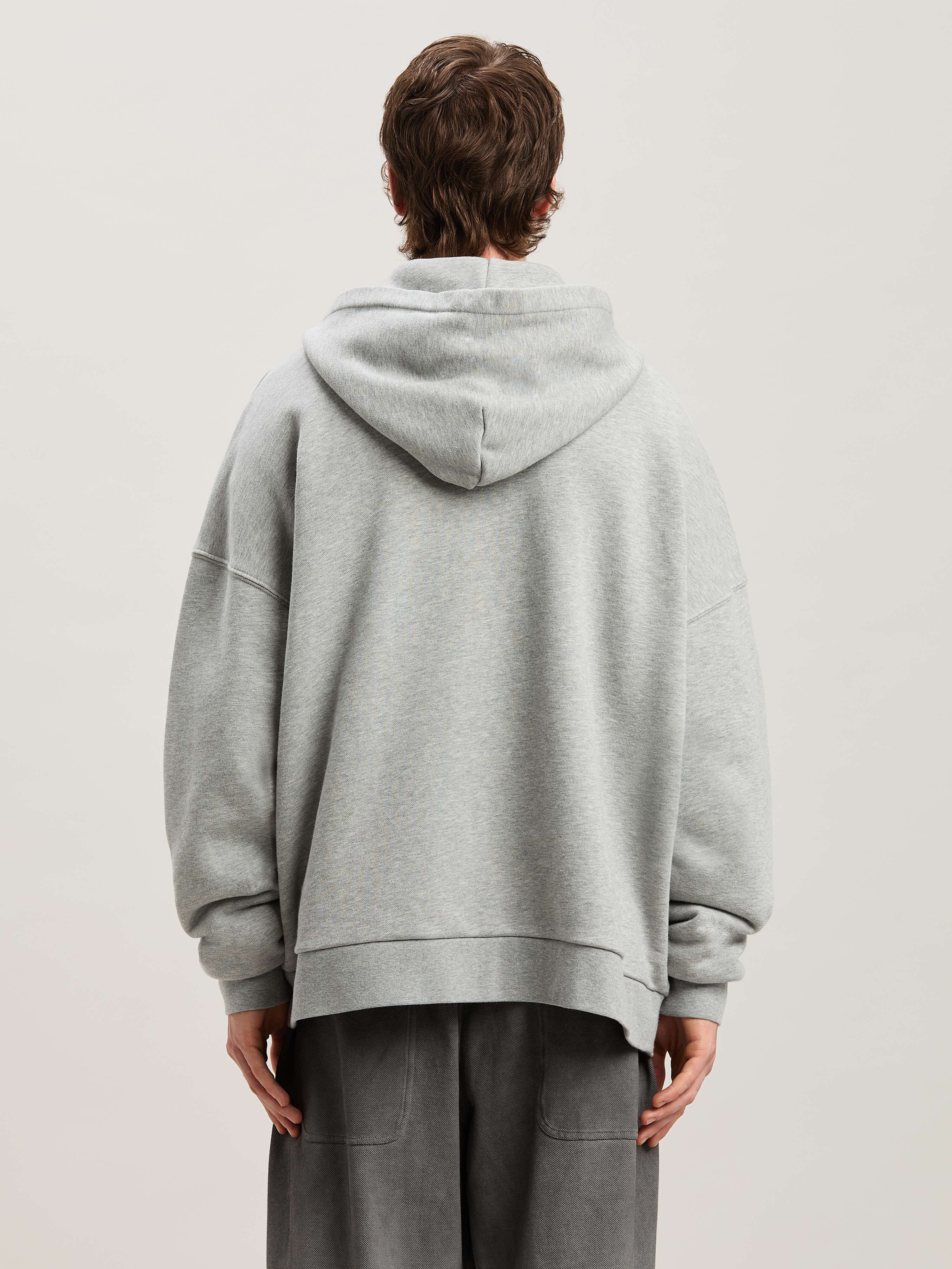 PALM ANGELS  College Oval Palm Hoodie GREY MELANGE - BLACK PMBB155S25FLE001