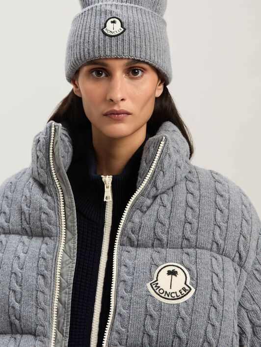 PALM ANGELS  Austru down jacket Moncler x Palm Angels GREY - WHITE PMEJ007T25KNI001