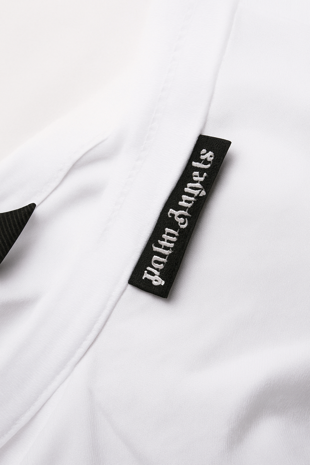 PALM ANGELS Essential Crewneck T-Shirt WHITE BLACK PMUG001C99FAB001