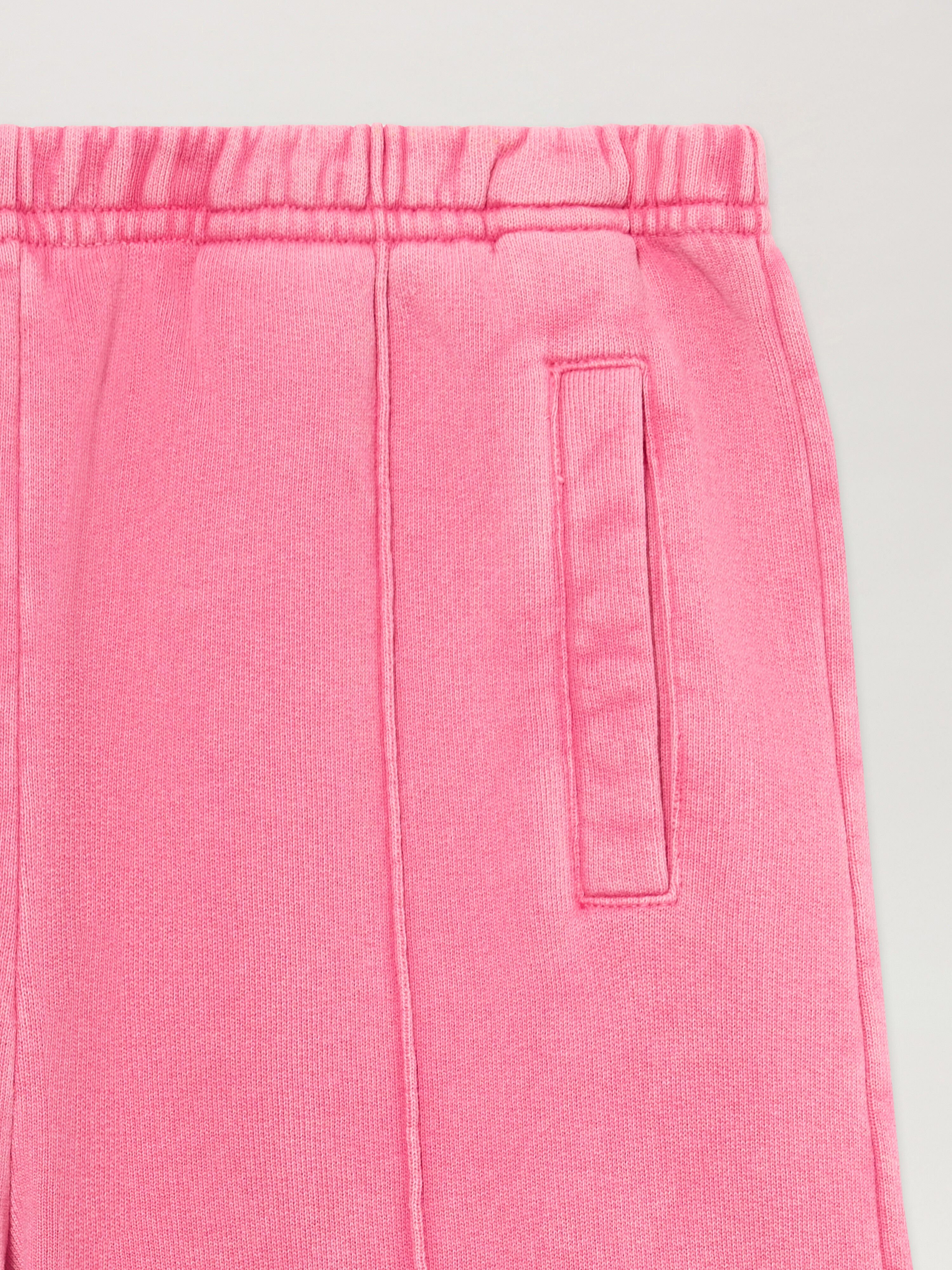 PALM ANGELS Curved Logo Faded Wide Pants FUCSIA/FUCHSIA PGCH00BS26FLE001