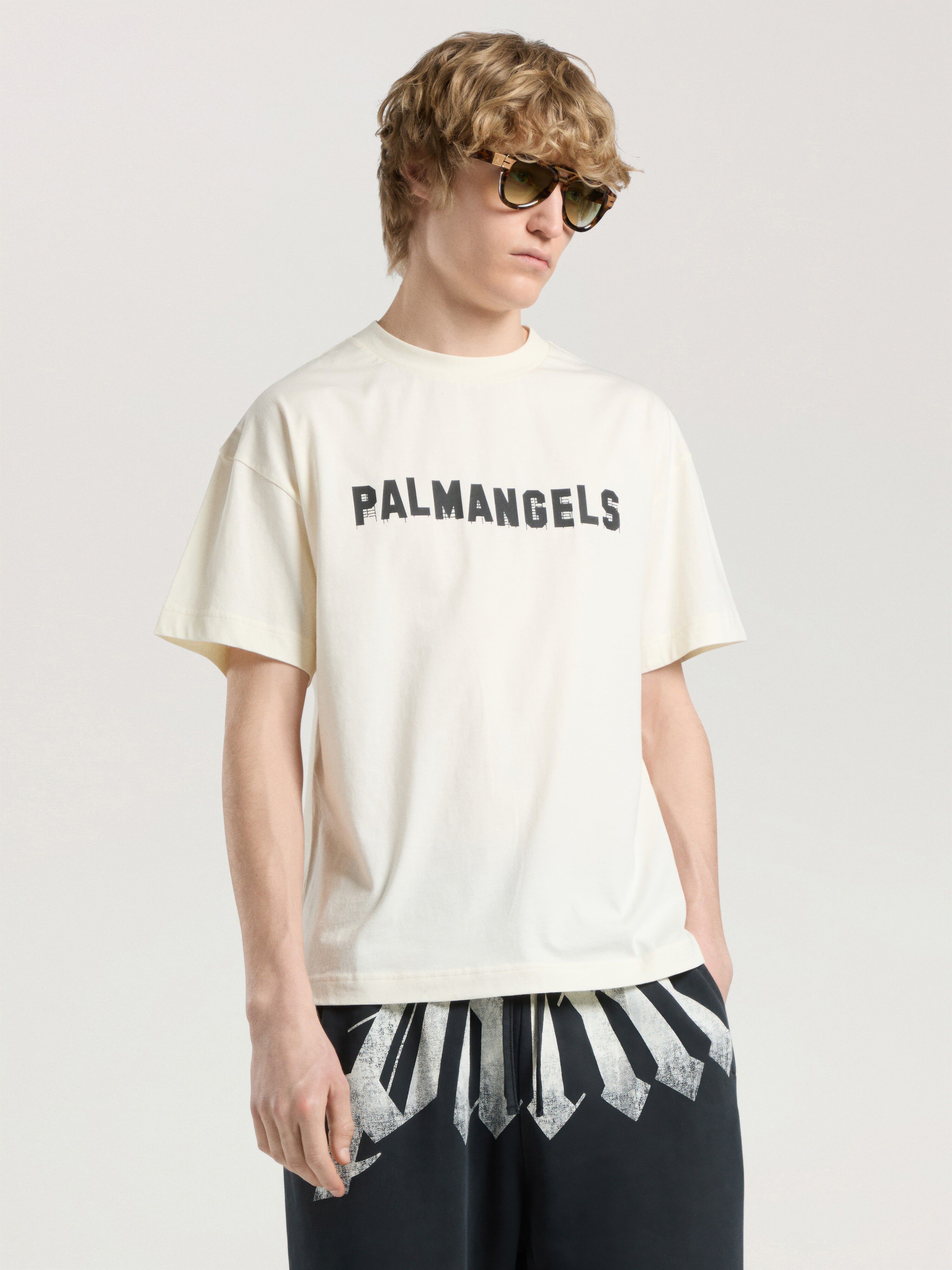 Palm Hills Regular T-Shirt PALM ANGELS Palm Hills Regular T-Shirt OFF WHITE - BLACK PAMAA01W26JR18