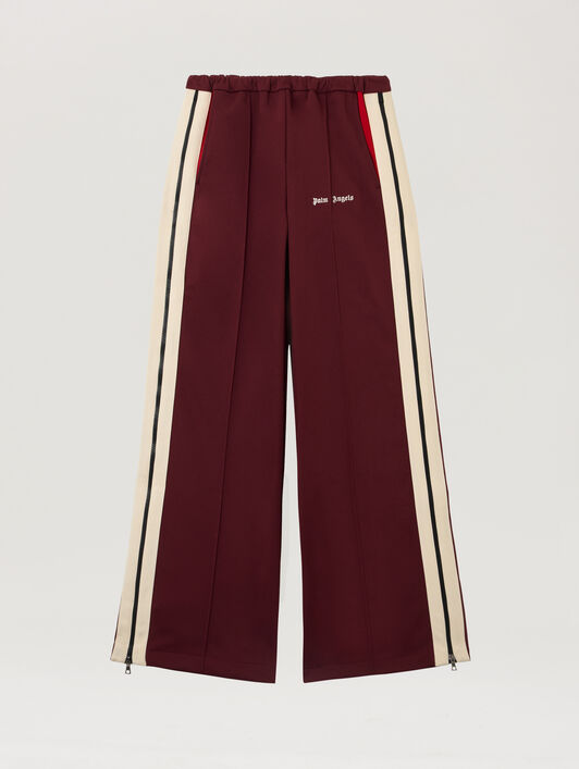 Colorblock Zip Track Pants PALM ANGELS Colorblock Zip Track Pants BURGUNDY - OFF WHITE PWCJ039F25FAB001