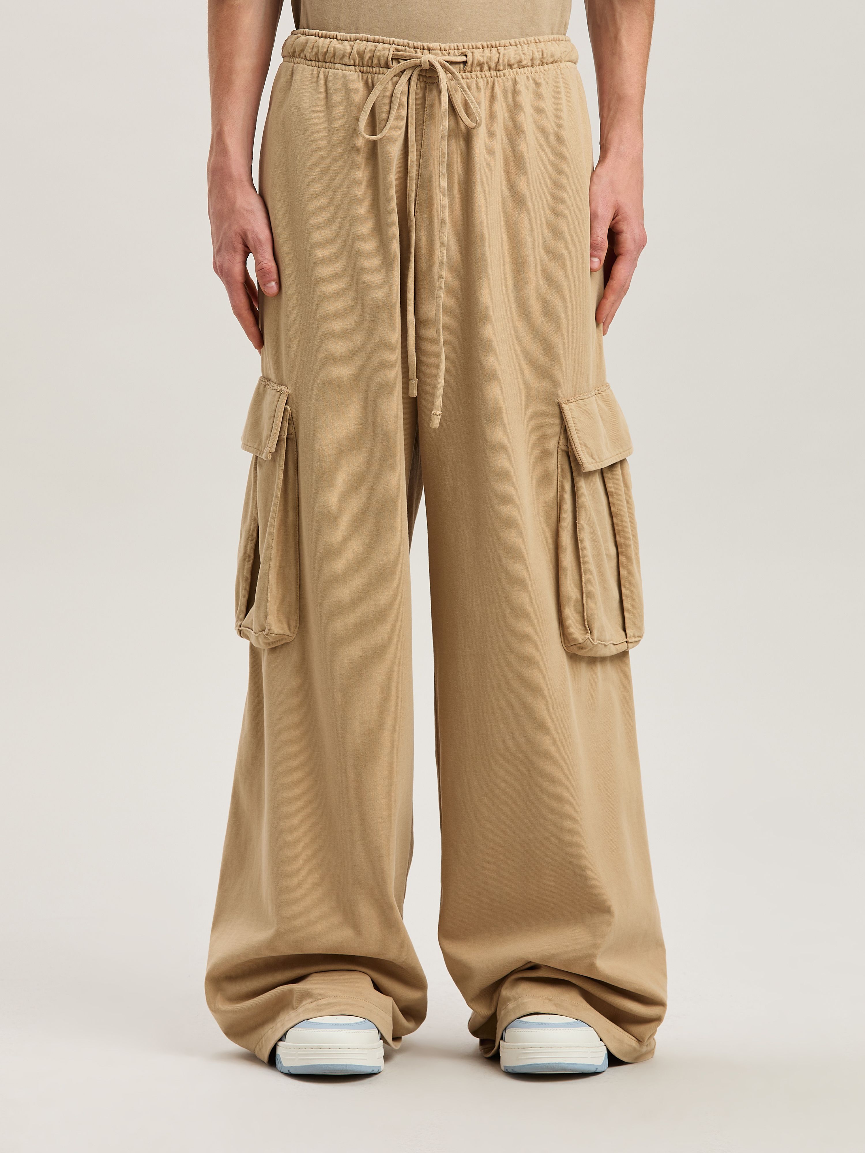 PALM ANGELS  Camel Cargo Pants CAMEL - CAMEL PMCF034S25FAB001