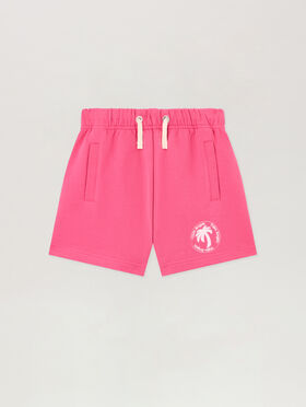 PALM ANGELS Palm Stamp Sweatshort FUCSIA/FUCHSIA PGCI005S26FLE001