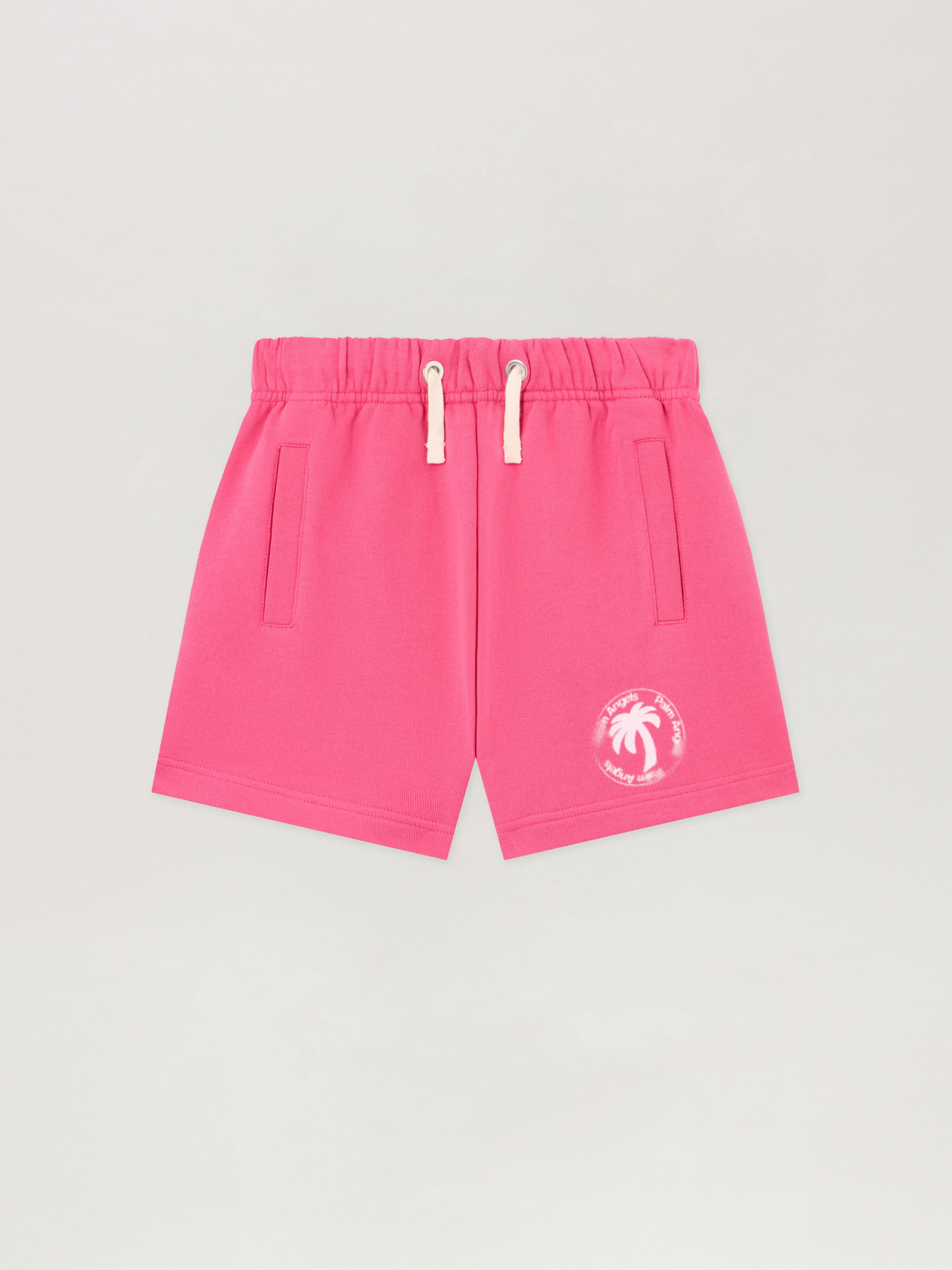 PALM ANGELS Palm Stamp Sweatshort FUCSIA/FUCHSIA PGCI005S26FLE001