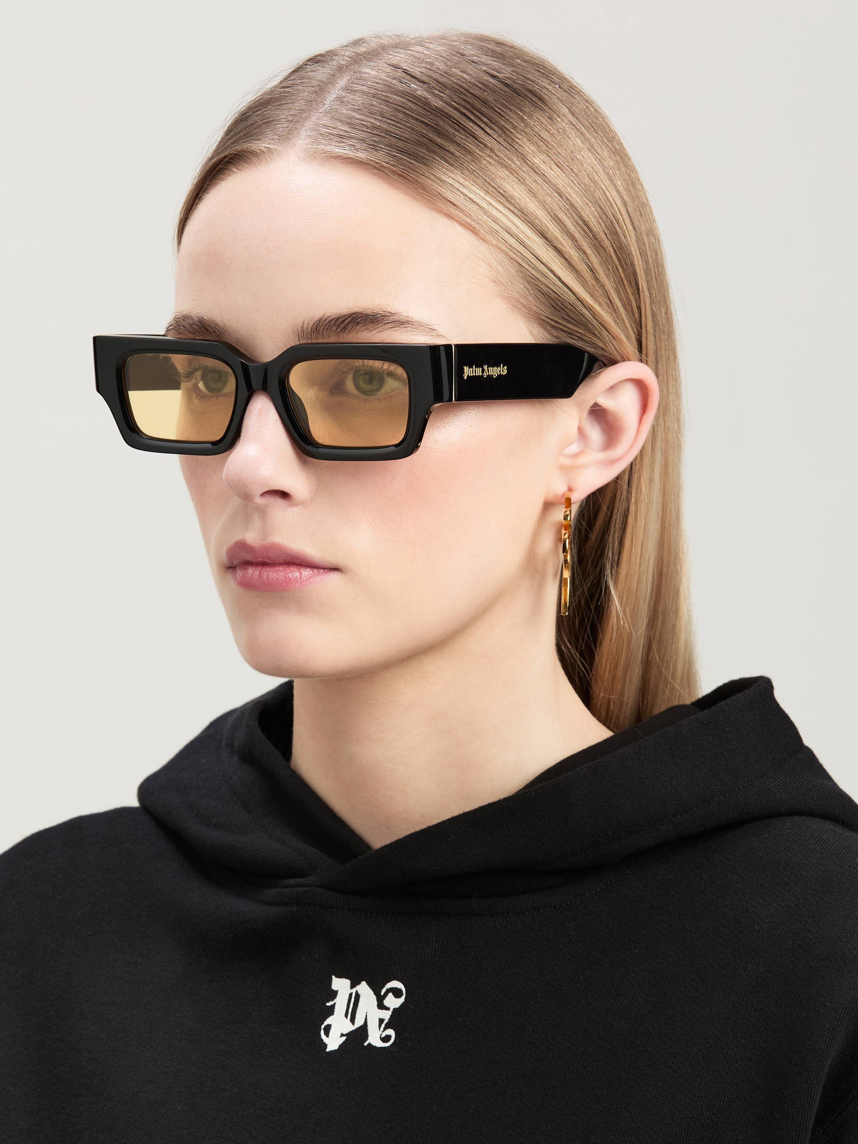 PALM ANGELS  Hyde sunglasses NERO - GIALLO PERI086C99PLA001
