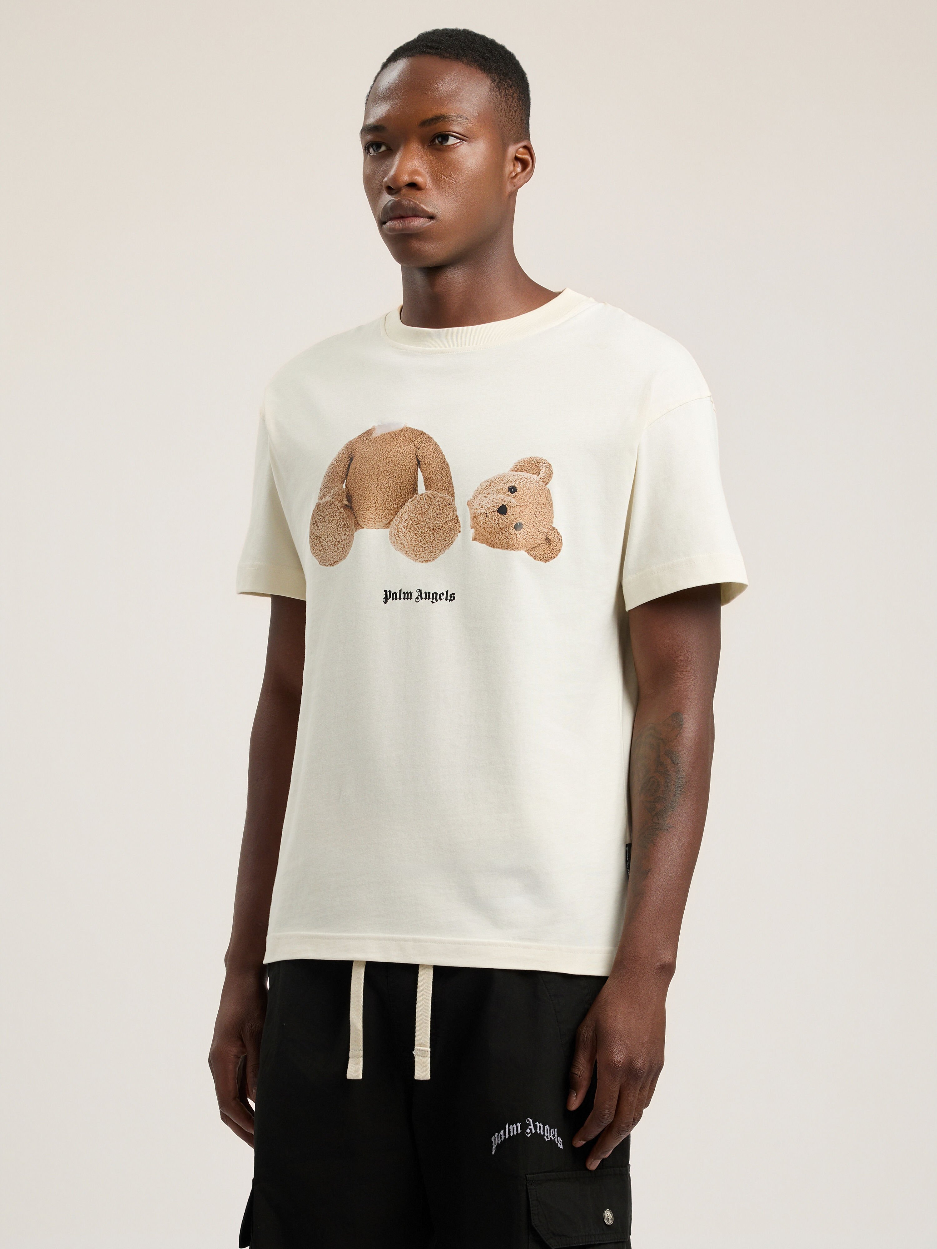 PALM ANGELS Bear T-Shirt White PMAA109T26JER003