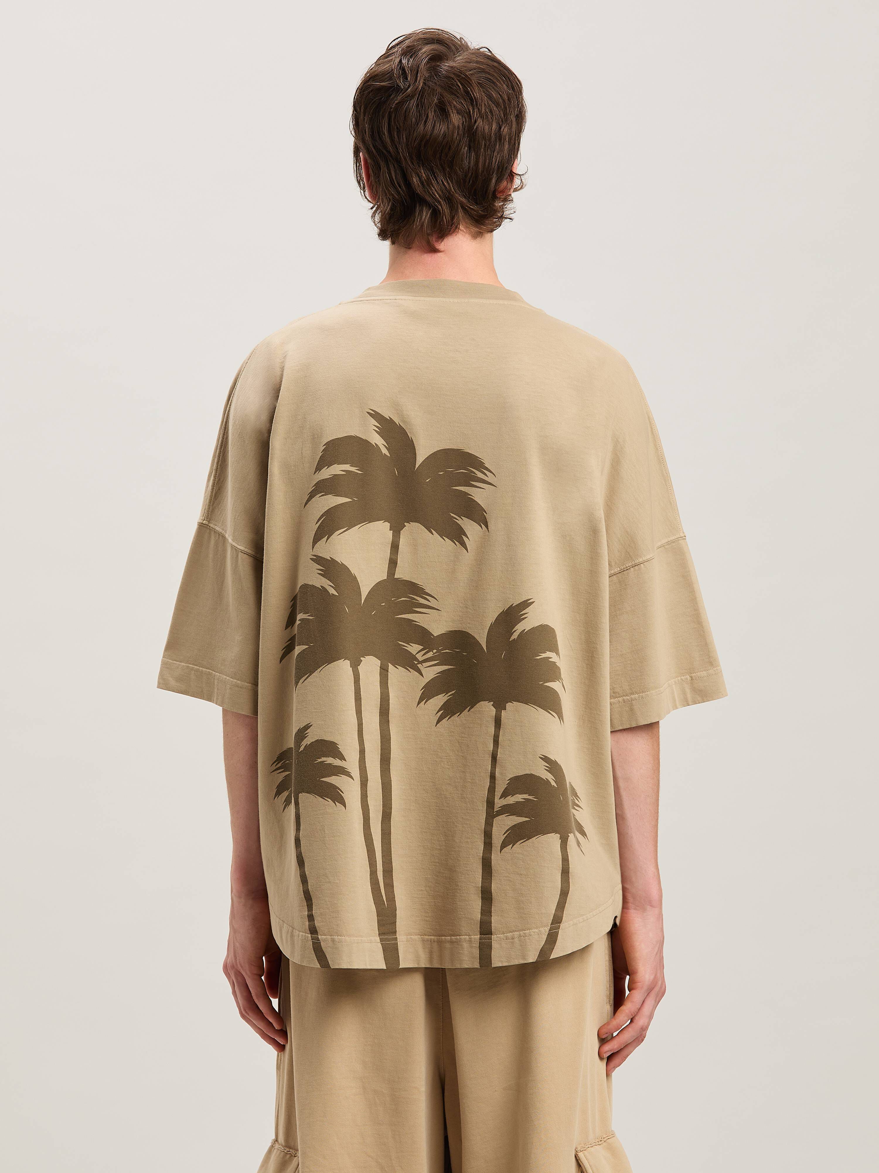 PALM ANGELS  Palmen Over T-Shirt BEIGE - BEIGE PMAA002S25JER004