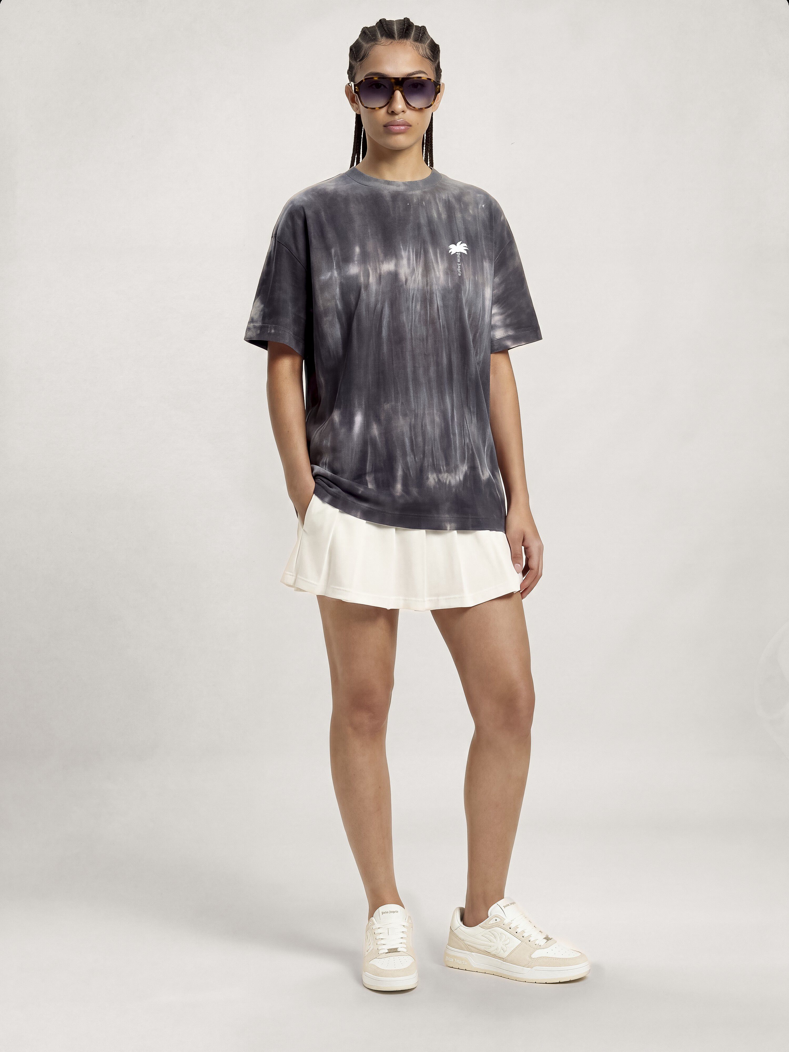 Palm Angels x Hï Ibiza Tie-dye T-shirt PALM ANGELS Palm Angels x Hï Ibiza Tie-dye T-shirt MEDIUM GREY - OFF WHITE PAMAA001JR007