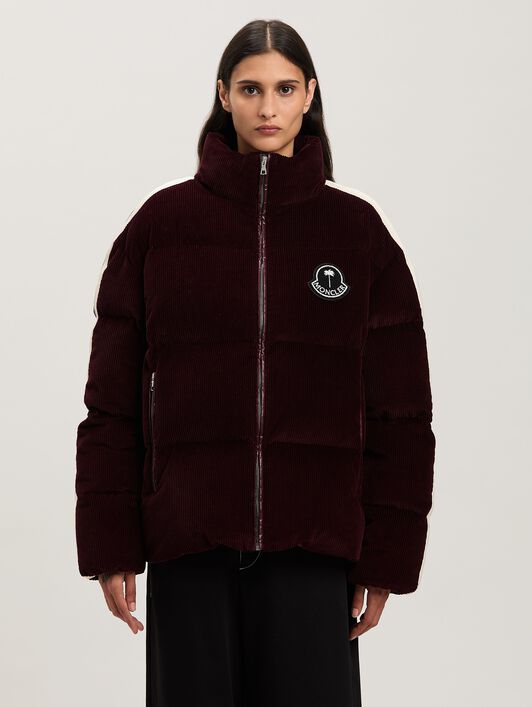PALM ANGELS  Abrolhos down jacket Moncler x Palm Angels BURGUNDY - WHITE PMEJ008T25FAB001