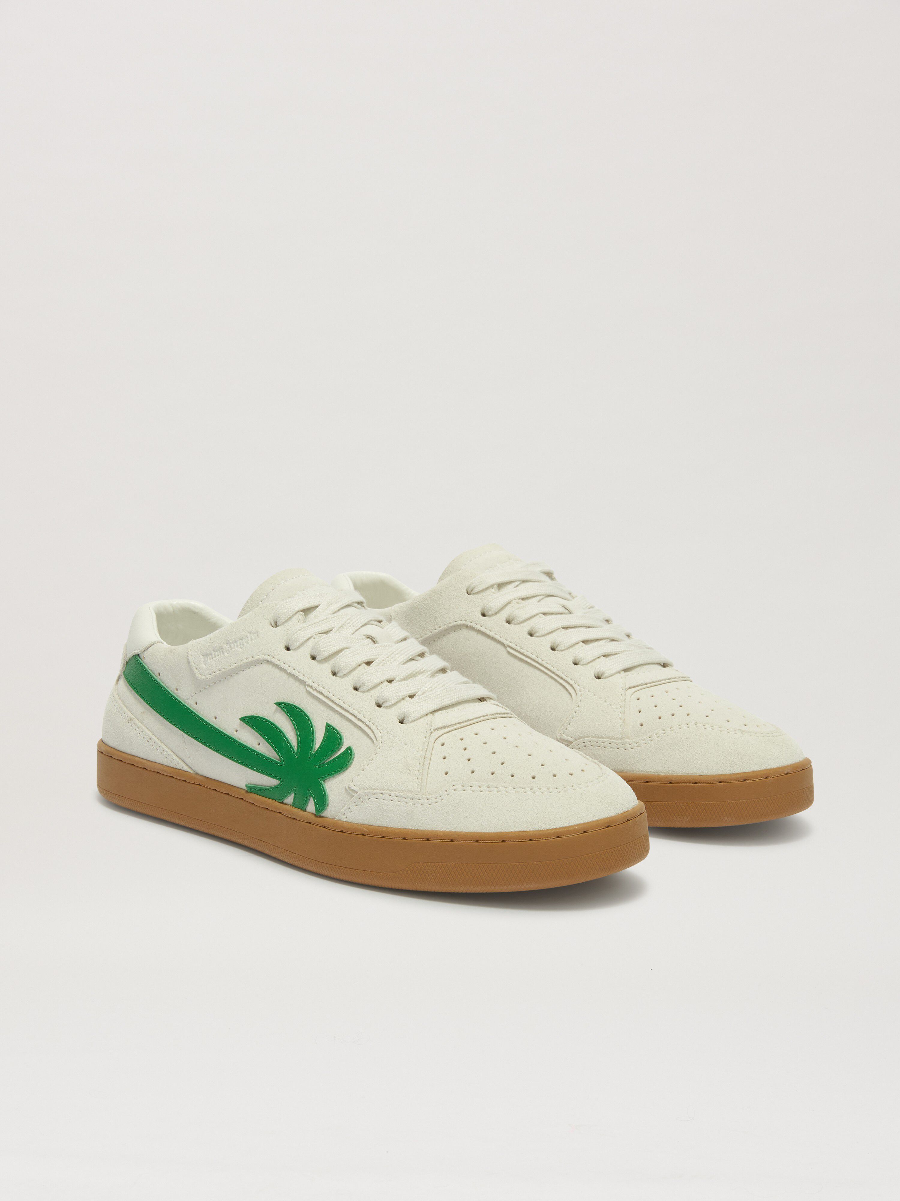 PALM ANGELS  New Palm 1 Sneaker WHITE - GREEN PMIA099S25LEA002