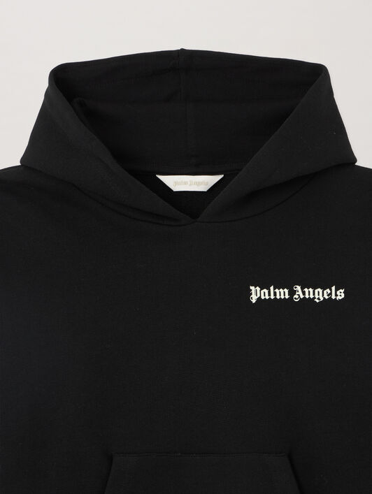 PALM ANGELS Overlogo Oversize Fit Hoodie NERO/BLACK PBBB011S26FLE001
