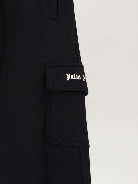 PALM ANGELS Classic Logo Cargo Sweatpant NERO/BLACK PBCH016S26FLE001
