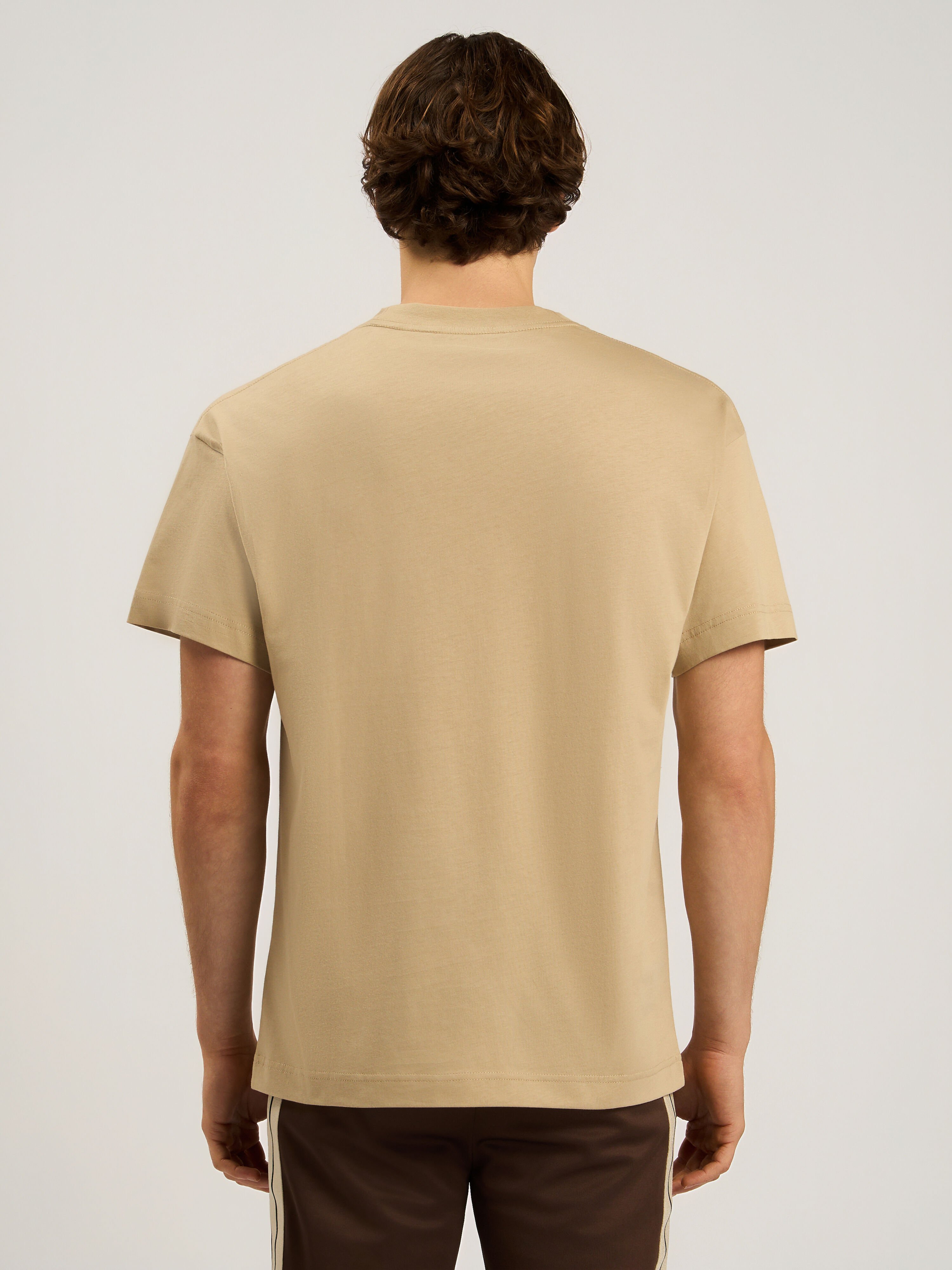 Palm Distorted Regular T-Shirt PALM ANGELS Palm Distorted Regular T-Shirt KAKI - BROWN PAMAA01F26JR16