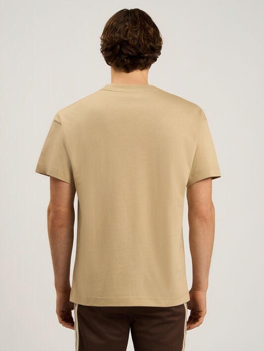 Palm Distorted Regular T-Shirt PALM ANGELS Palm Distorted Regular T-Shirt KAKI - BROWN PAMAA01F26JR16
