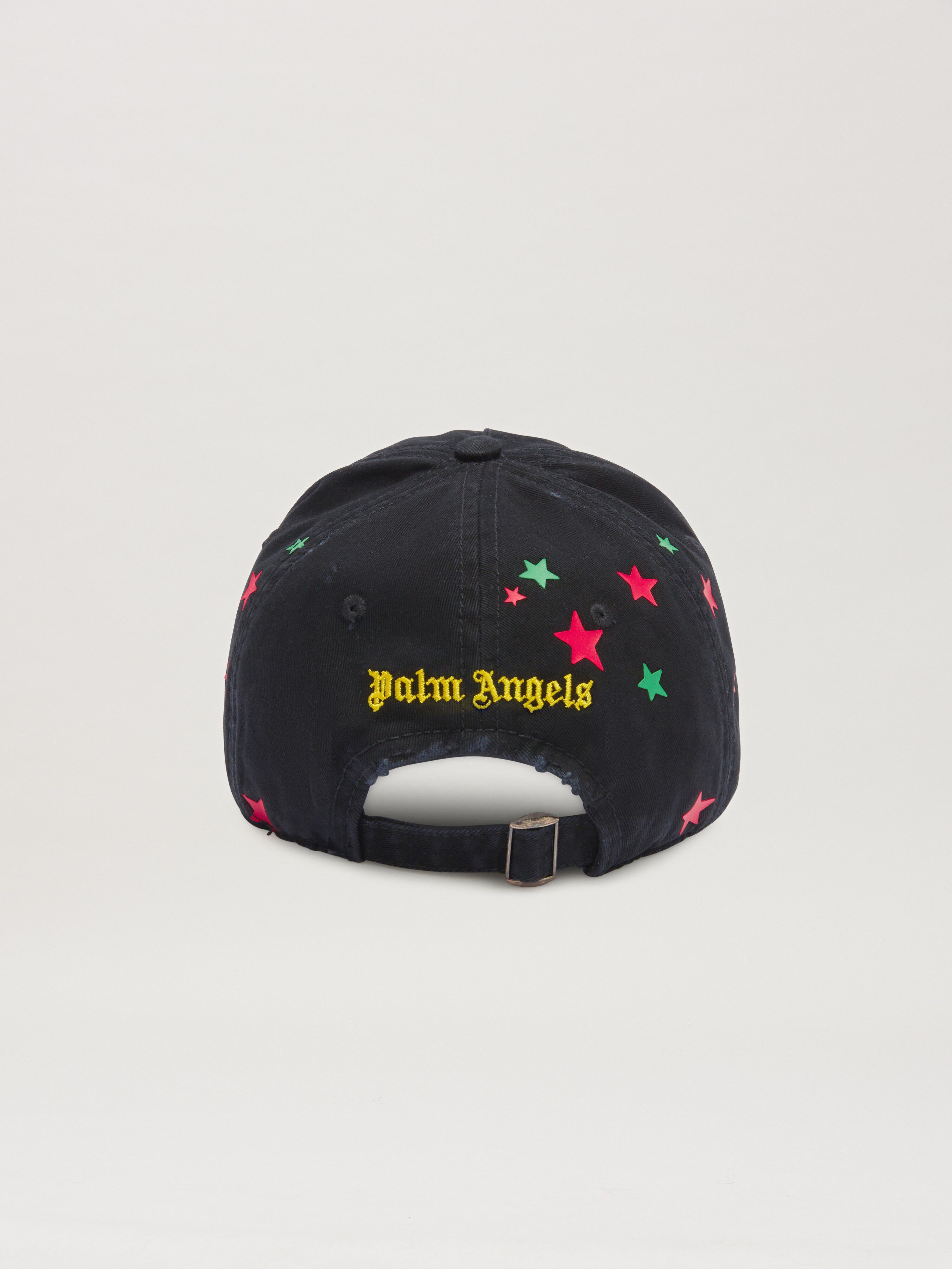 PALM ANGELS  Paradise baseball cap BLACK - YELLOW PMLB108S25FAB003