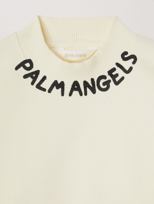Block Logo Sweatshirt PALM ANGELS Block Logo Sweatshirt BURRO - NERO PGBA013S25FLE002