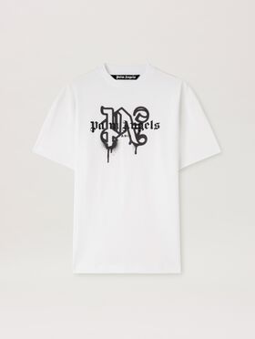 PALM ANGELS Monogram Spray City T-Shirt Paris WHITE PMAA001C99JER027
