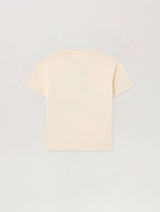 PALM ANGELS Spray Bear T-Shirt OFF WHITE PBAA003S26JER006