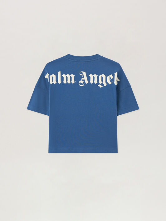 PALM ANGELS Overlogo Over T-Shirt BLU/BLUE PBAA002S26JER001