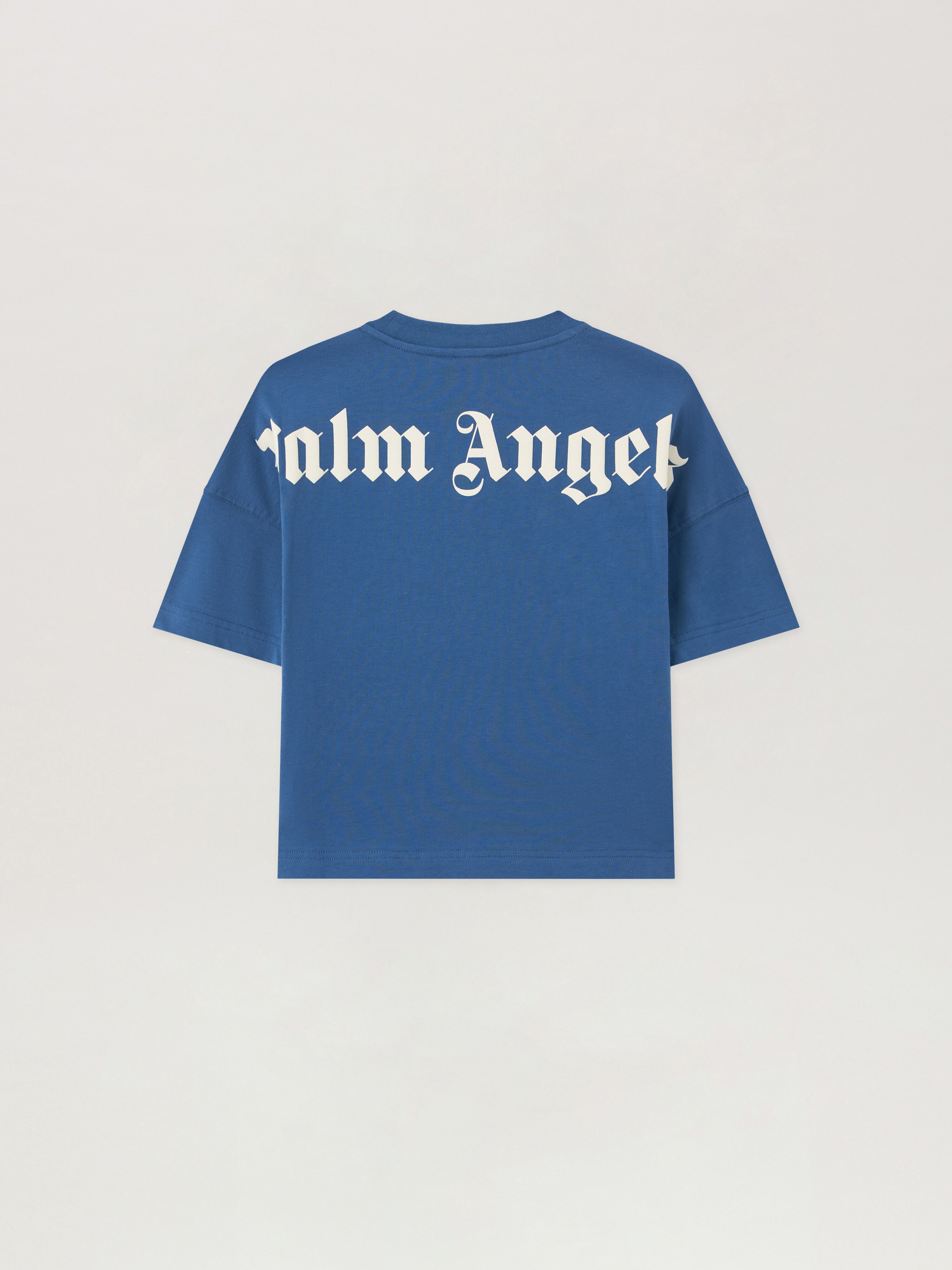 PALM ANGELS Overlogo Over T-Shirt BLU/BLUE PBAA002S26JER001