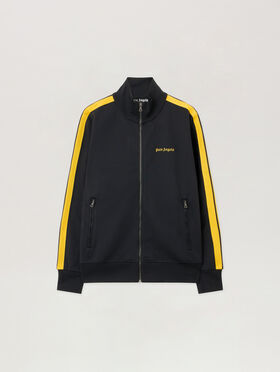 PALM ANGELS Classic Logo Track Jacket BLACK - YELLOW PMBD058F25FAB001