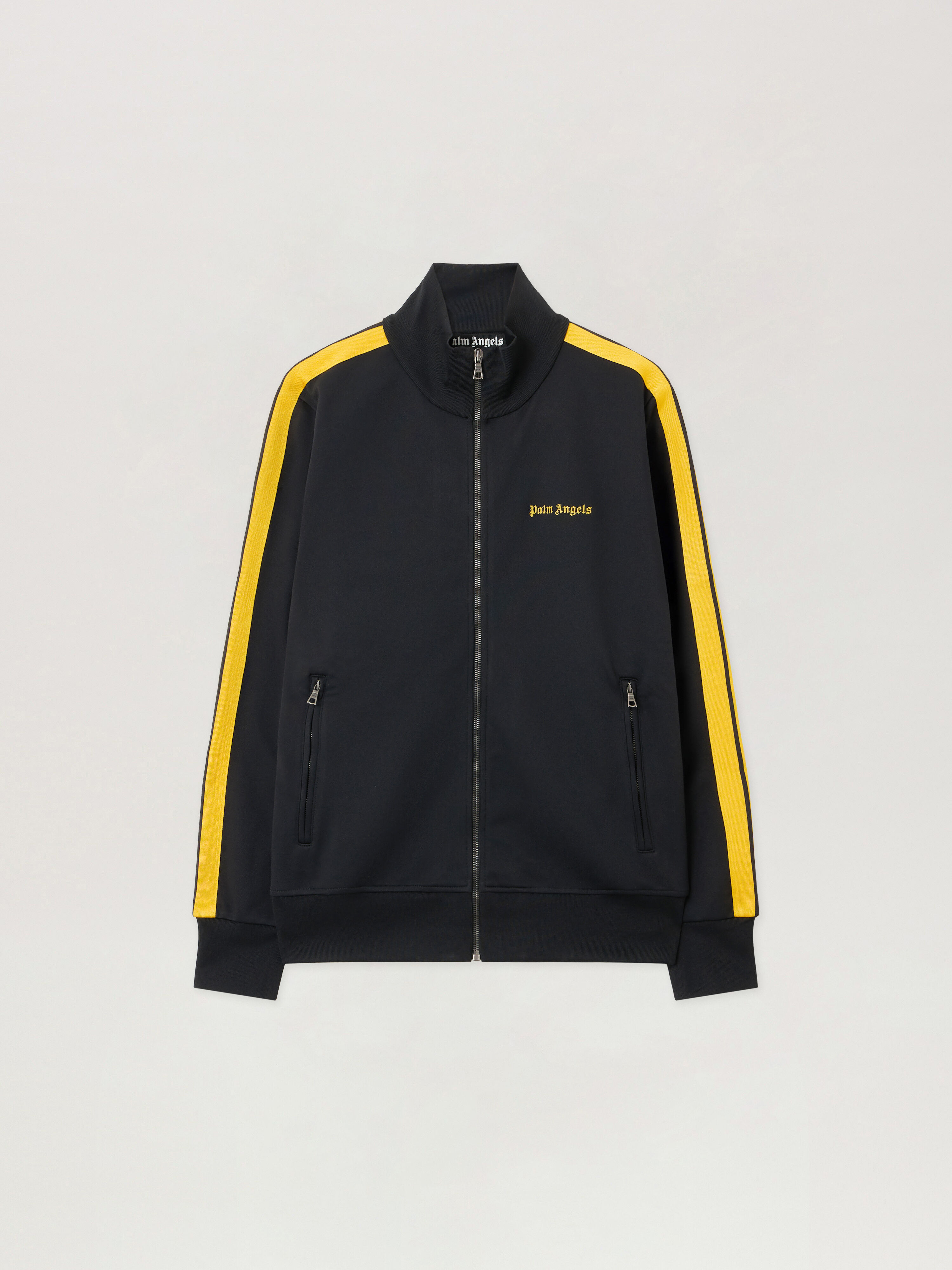 PALM ANGELS Classic Logo Track Jacket BLACK - YELLOW PMBD058F25FAB001