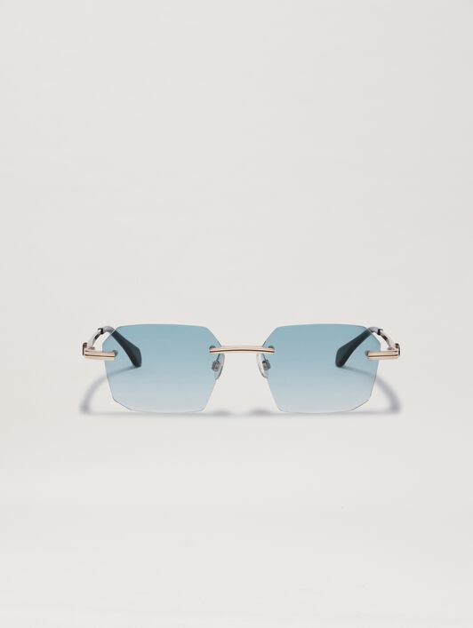 PALM ANGELS  Quartz Sonnenbrille GOLD GRADIENT BLUE PERI10GS25MET001