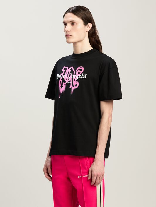 Monogram Spray City T-shirt MIAMI PALM ANGELS Monogram Spray City T-shirt MIAMI BLACK PMAA001C99JER030