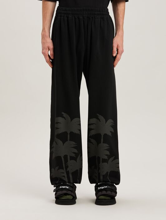 PALM ANGELS  Palms print sweatpants VINTAGE BLACK - VINTAGE BLACK PMCH025S25FLE001