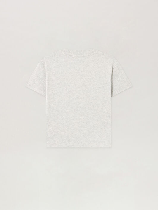 PALM ANGELS Spray Bear T-Shirt GRIGIO MELANGE/MELANGE GRAY PGAA002S26JER007