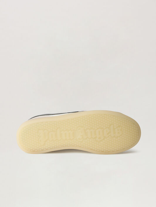 PALM ANGELS Palm Tennis Lea Sneakers WHITE NAVY BLUE PMIA111S26LEA002