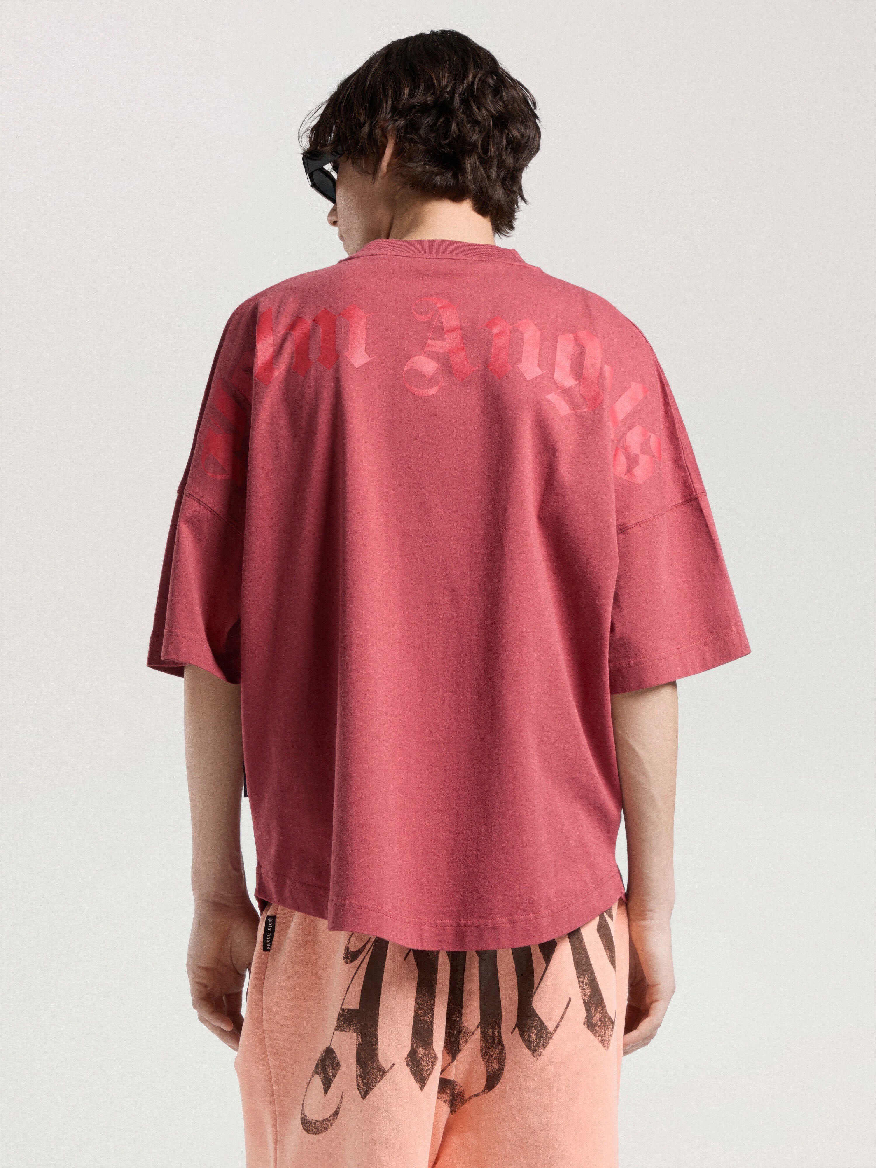 Classic Logo Oversized T-Shirt PALM ANGELS Classic Logo Oversized T-Shirt BRICK RED - RED PAMAA05F26JR02
