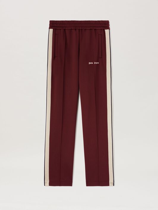 PALM ANGELS  Trainingshose mit gesticktem Logo BURGUNDY - OFF WHITE PMCJ020S25FAB001