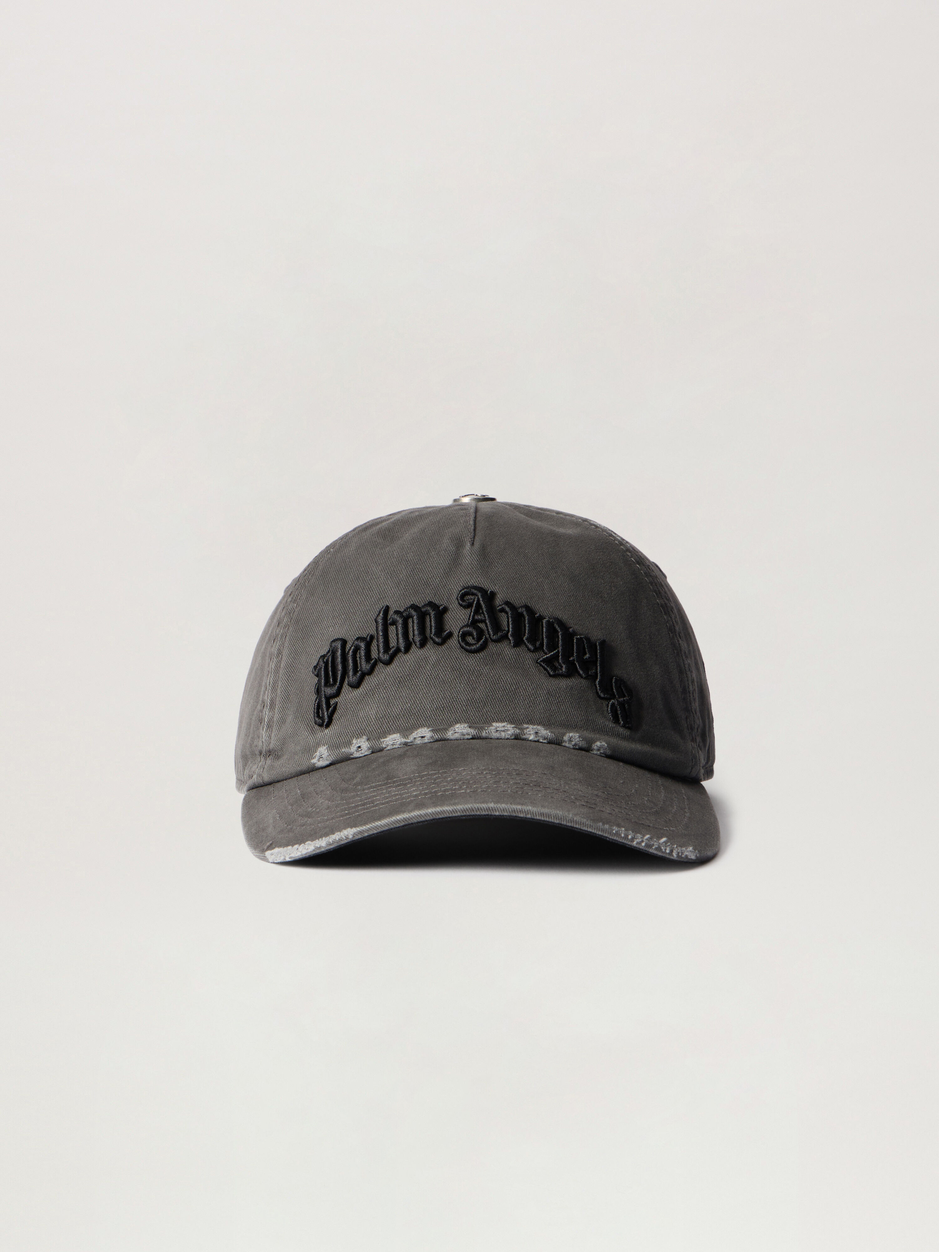 Curved Logo Distressed Cap in ANTHRACITE - BLACK for Men | Palm