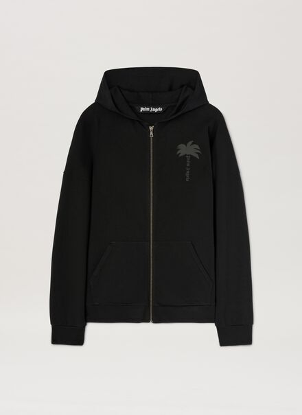 PALMS ZIPPED HOODY VINTAGE BLACK - VINTA