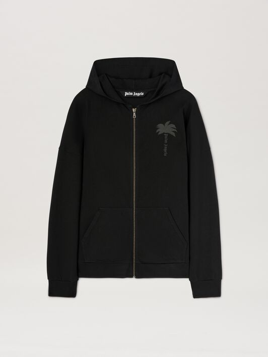 PALM ANGELS  Palms zipped Hoodie VINTAGE BLACK - VINTAGE BLACK PMBE016S25FLE001