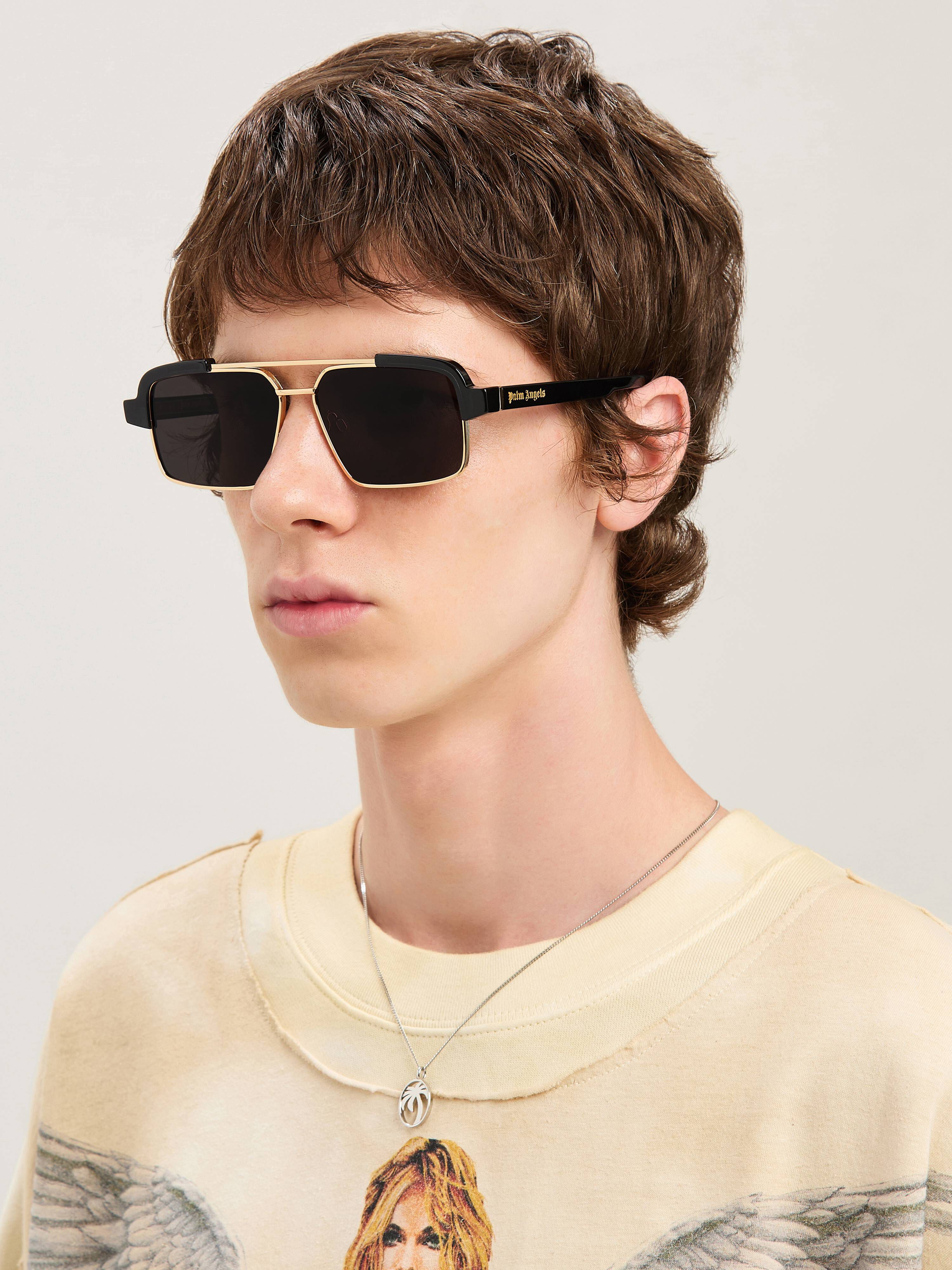 PALM ANGELS  Panorama sunglasses BLACK - DARK GREY PERI10DS25PLA001